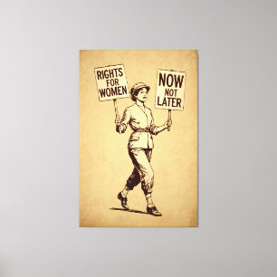 Toile Droits des femmes, Suffragette féministe Vintage