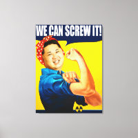 Drôle Kim Jong Un Poster "We Can Do It" Remake