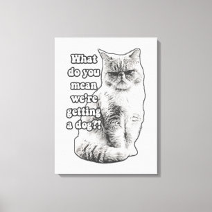 Toile Drôle mème de chat grincheux pour les amateurs et 