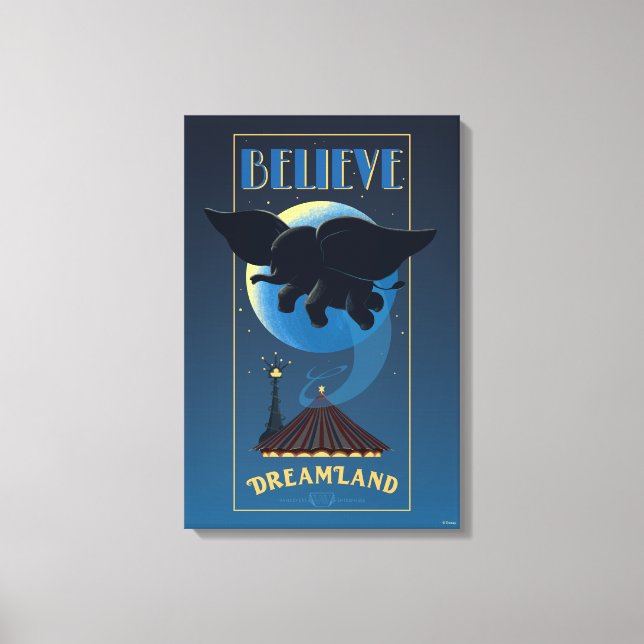 Toile Dumbo | Dreamland "Believe" Attraction Art (Recto)