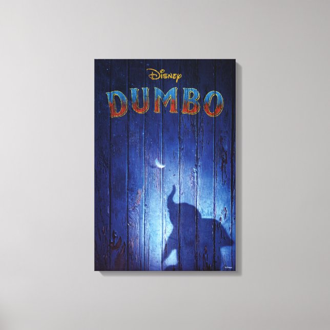Toile Dumbo | Ombre Dumbo Avec Plumes Art Théâtral (Recto)