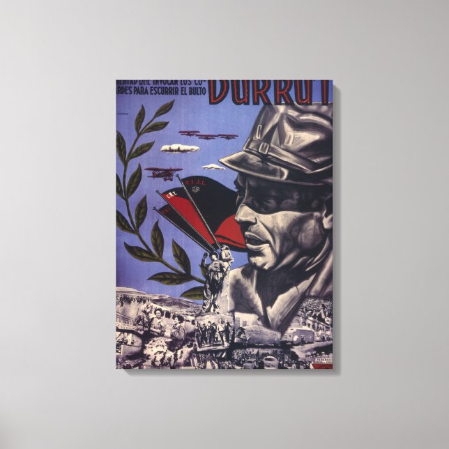 Toile Durruti. Les vrais anarchistes sont_Propaganda Pos (Recto)