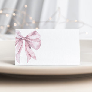 Toile Dusty rose Bow nuptiale douche carte place