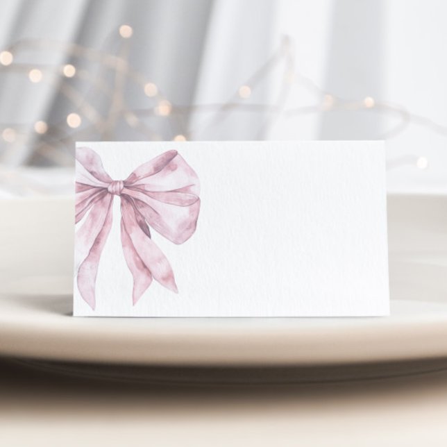 Toile Dusty rose Bow nuptiale douche carte place (Créateur téléchargé)