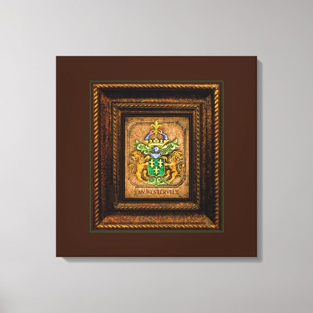 Toile Dutch van Westervelt Famille Armoiries encadrées (Recto)