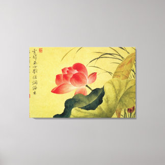 Toile Dynastie Lotus Flower Vintage Qing