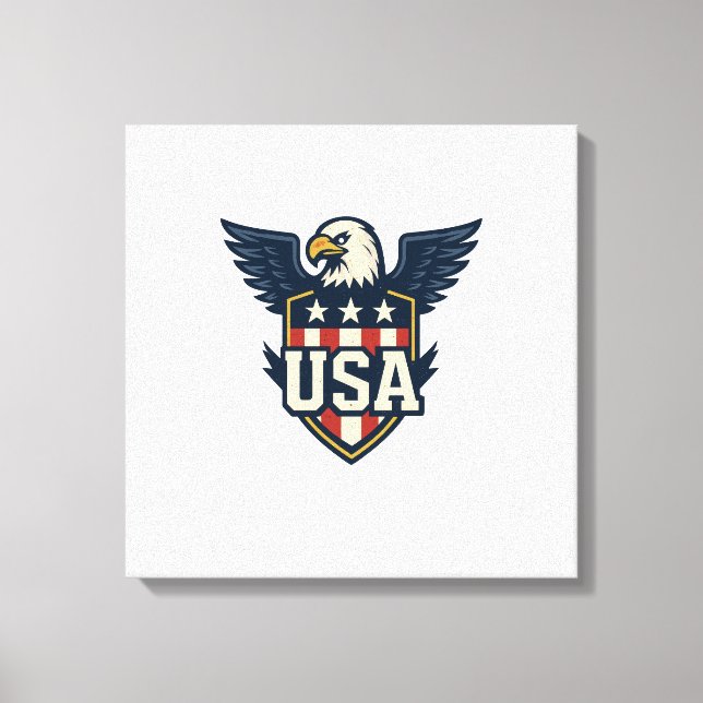 Toile Eagle Crest des États-Unis — Bouclier du drapeau V (Recto)