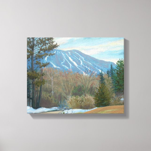 Toile East Burke Vermont Burke Mountain en hiver (Recto)