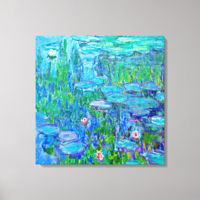 Toile Eau Bleue Fraîche Pond Monet Art (Recto)
