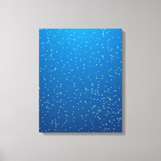 Toile Eau Bleue Profonde Et Petites Bulles (Recto)