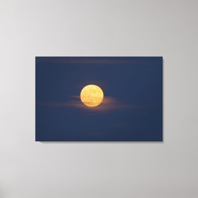 Toile Eau-forte originale aquarelle Clair de lune romant (Recto)