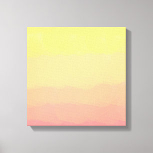 Toile eau fraîche du coucher de soleil corail orange