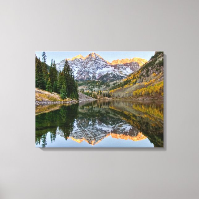 Toile Eau | Maroon Bells Lake Aspen Trees (Recto)