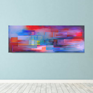 Toile "Échos de géométrie" Art abstrait contemporain