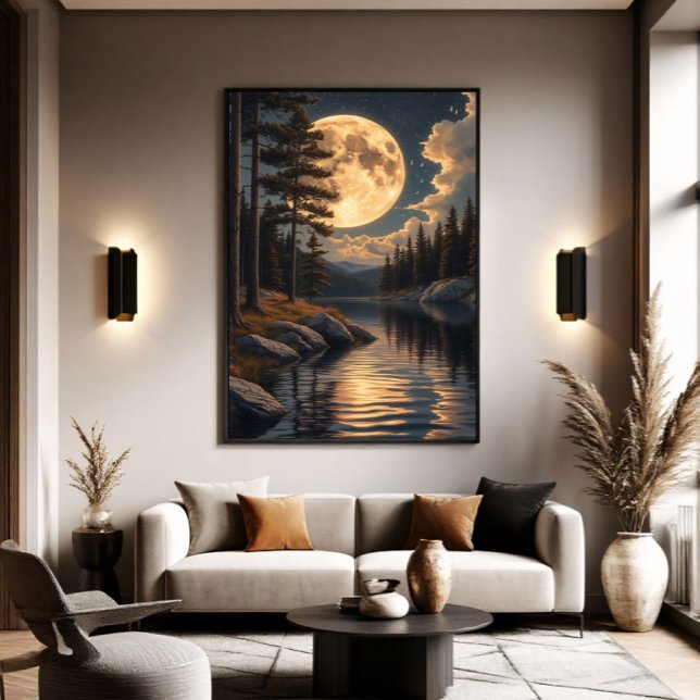 Toile Échos de la Lune d'or (Créateur téléchargé)