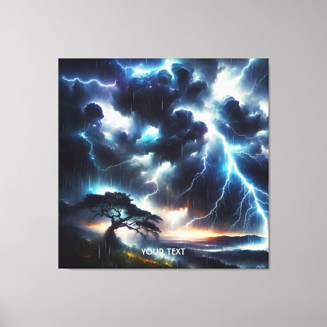 Toile Éclairage de pluie d'arbre mou Imaginaire (Recto)