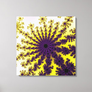 Toile Éclatement jaune et violet