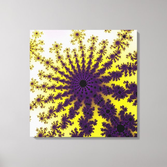 Toile Éclatement jaune et violet (Recto)