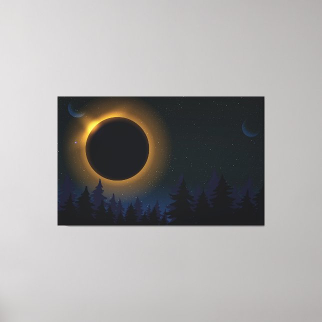Toile Éclipse solaire et lunaire (Recto)