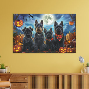 Toile Ecosse Terrier Halloween Éffrayant