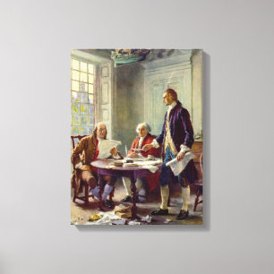 Toile Écrire la Déclaration d'indépendance (USA)