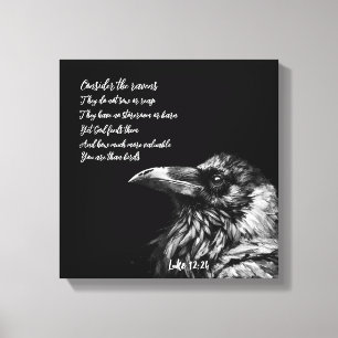 Toile Écriture biblique Luc 12:24
