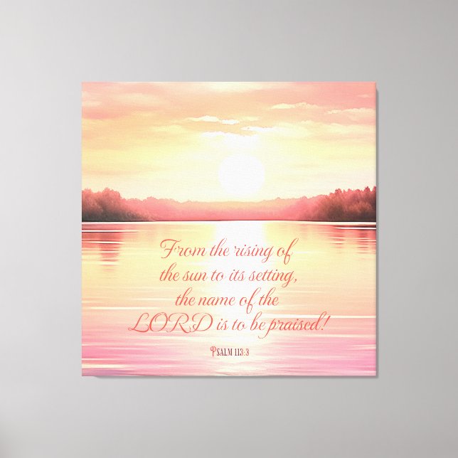 Toile Écriture Psaume 113:3 (Recto)