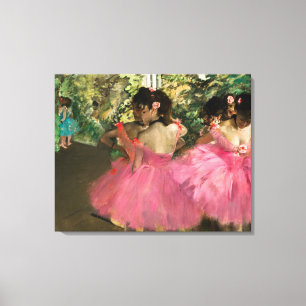 Toile Edgar Degas - Danseurs en rose