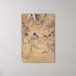 Toile Edgar Degas douze études des femmes dans le