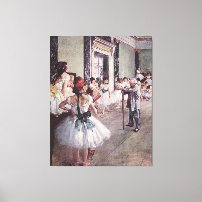 Toile Edgar Degas La Classe Danse (Recto)