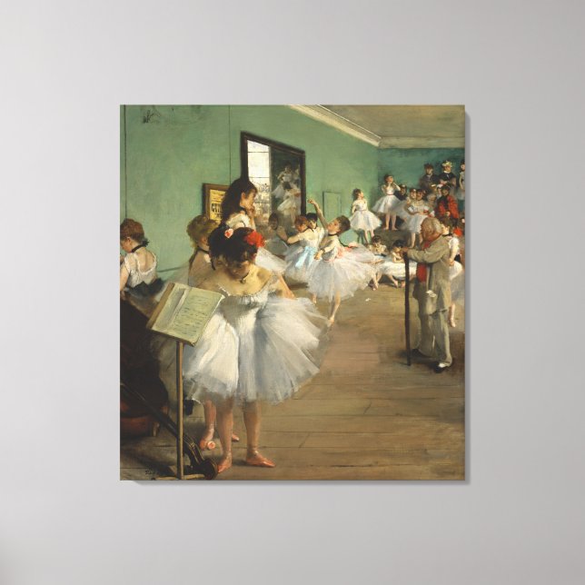 Toile EDGAR DEGAS - La classe de danse 1874 (Recto)