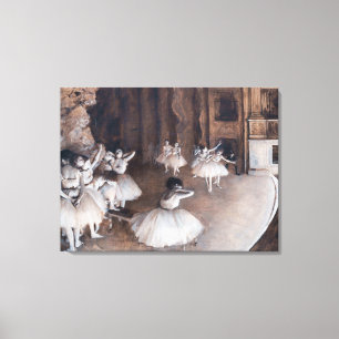 Toile Edgar Degas - Répétition de ballet sur scène