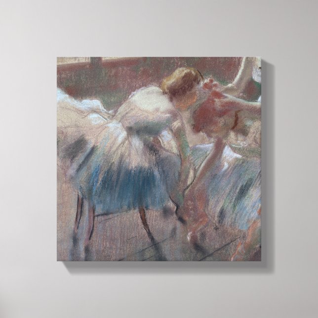 Toile Edgar Degas | Three Dancers Preparing for Class (Recto)