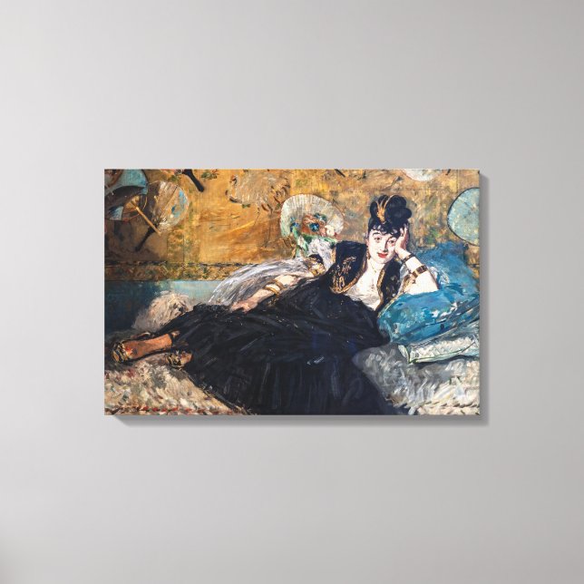 Toile Edouard Manet - Lady avec fans (Recto)