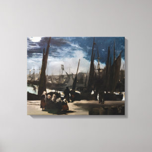 Toile Edouard Manet - Le Port de Boulogne au Clair de Lu