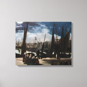 Toile Edouard Manet - Le Port de Boulogne au clair de lu