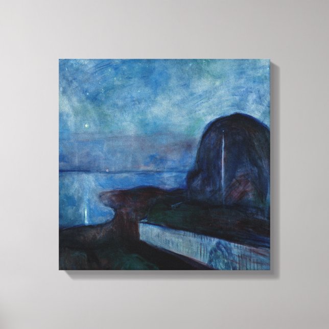 Toile Edvard Munch - Nuit étoilée 1893 (Recto)