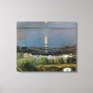 Toile Edvard Munch Painting, Nuit d'été au bord de la pl