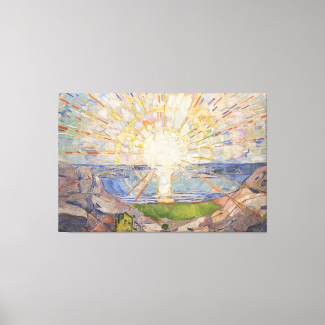 Toile Edvard Munch Peinture murale Le Soleil (Solen) (19 (Recto)