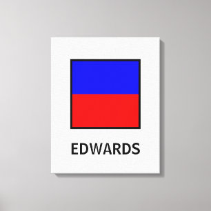 Toile Edwards Nom de famille Indicateur nautique