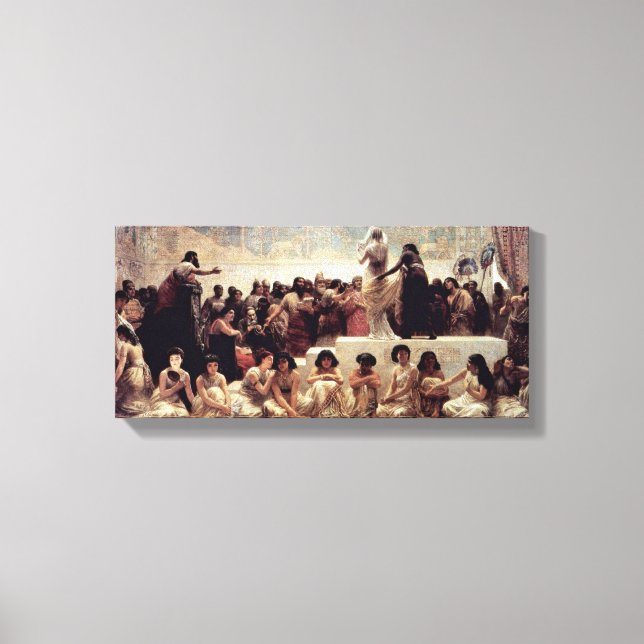 Toile Edwin Long - Le marché du mariage de Babylon (Recto)