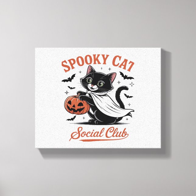 Toile Éffrayant Cat Social Club PNG - Cute Kitten Classi (Recto)