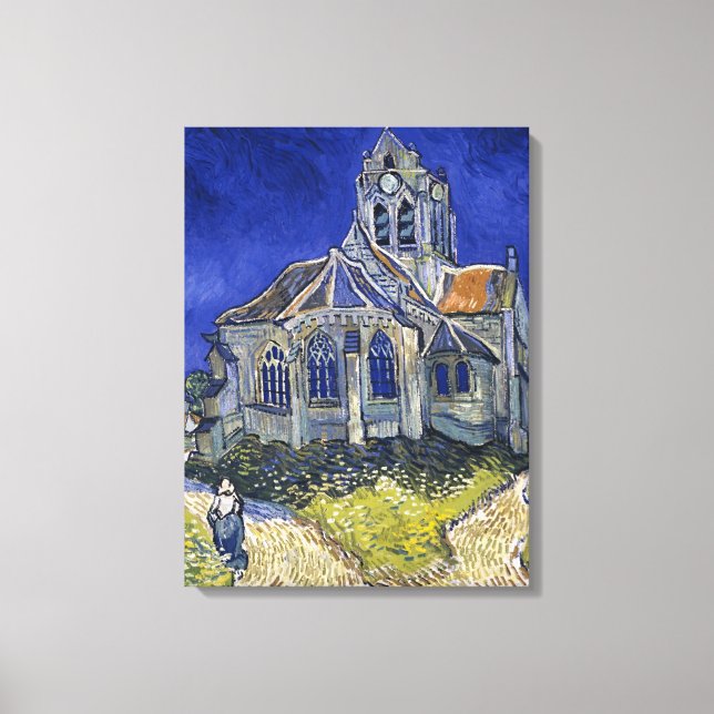 Toile Église à Auvers par Van Gogh Peinture Art (Recto)