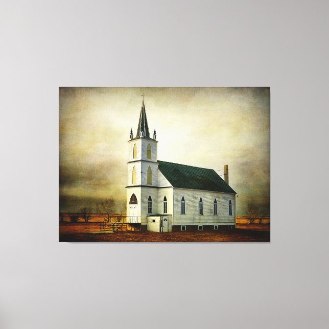 Toile Église du pays texturé (Recto)