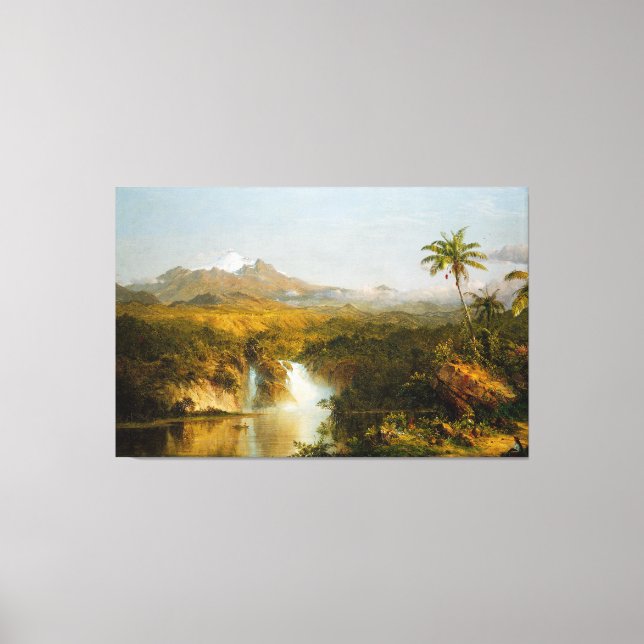 TOILE ÉGLISE FREDERIC EDWIN - VUE DE COTOPAXI - 1857 - (Recto)