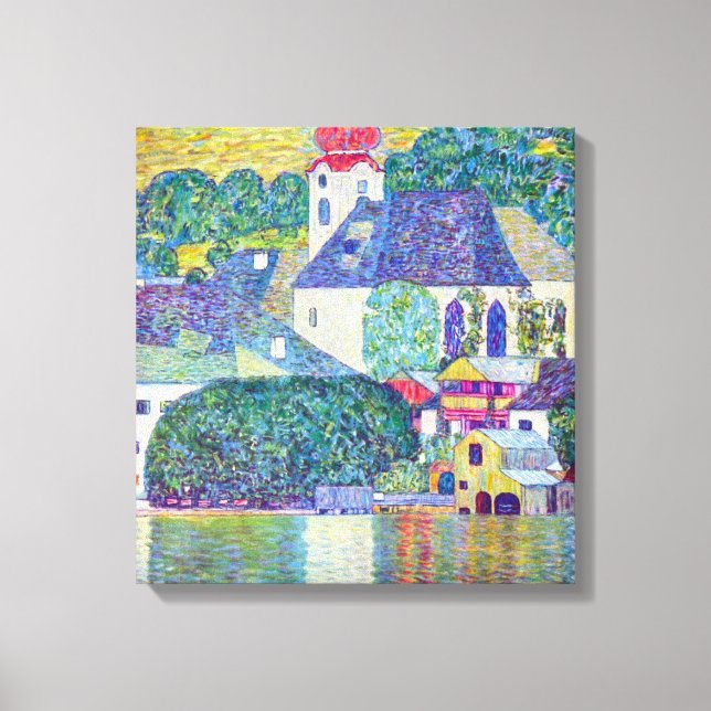 Toile Eglise St Wolfgang par Gustav Klimt, Art Victorien (Recto)