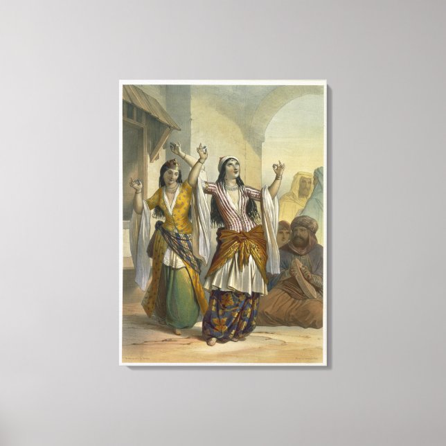 Toile Egyptian Dancing Girls Performing the Ghawazi at R (Recto)