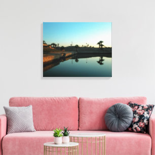 Toile égyptienne Couché de soleil sur le Nil
