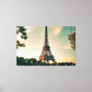 Toile Eiffel tour lancer oreiller