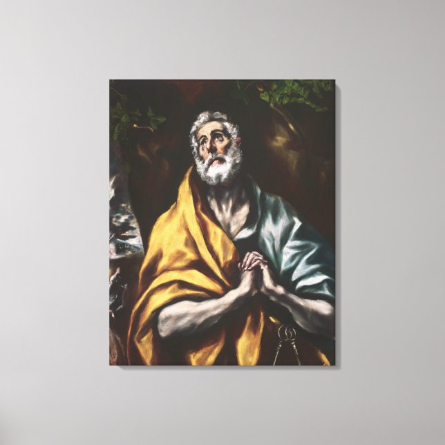 Toile El Greco Repentant Saint Peter (Recto)